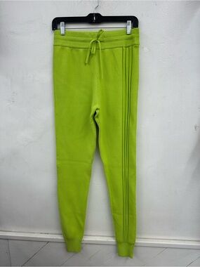 Adidas x Ivy park Beyoncé lime neon green knitted jogger pants size small women